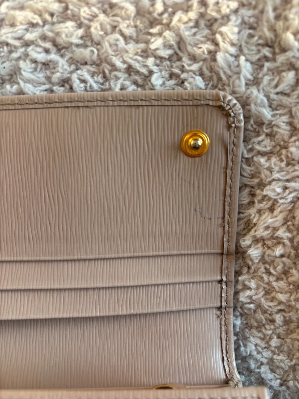 Prada Powder Pink Continental Leather Wallet